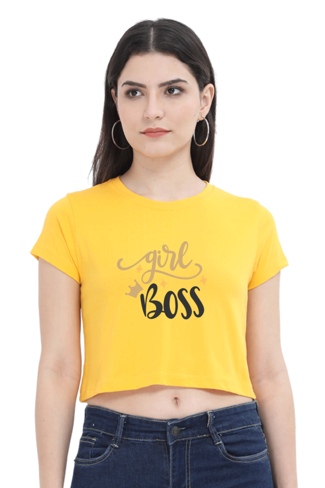 Women's Crop Top - Girl Boss Sparkles