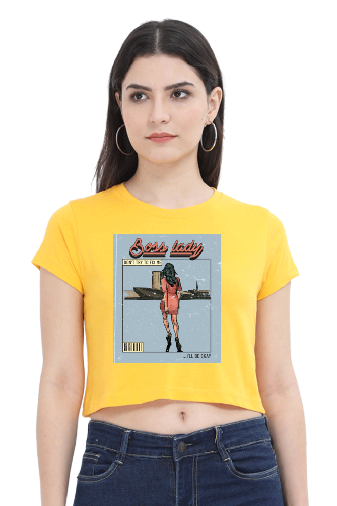 Women's Crop Top - Boss lady