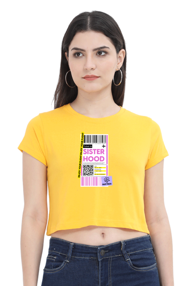 Women's Crop Top - Sisterhood label