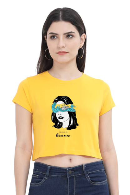 Women's Crop Top - Woman ocean