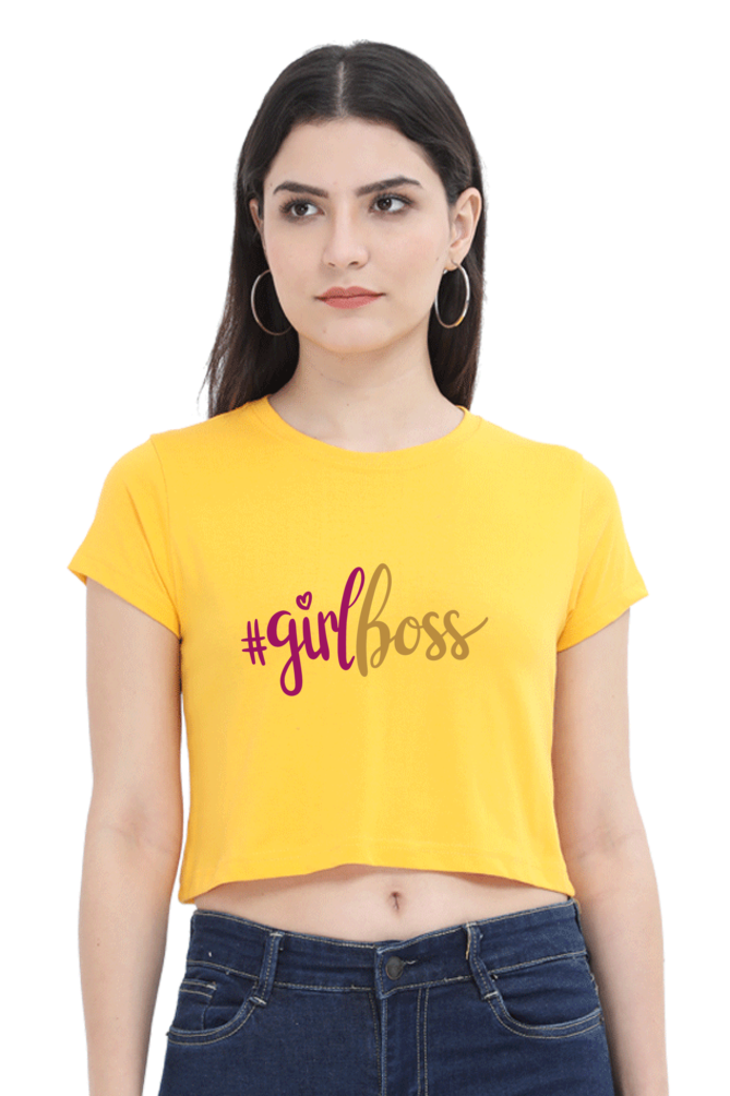 Women's Crop Top - #GirlBoss