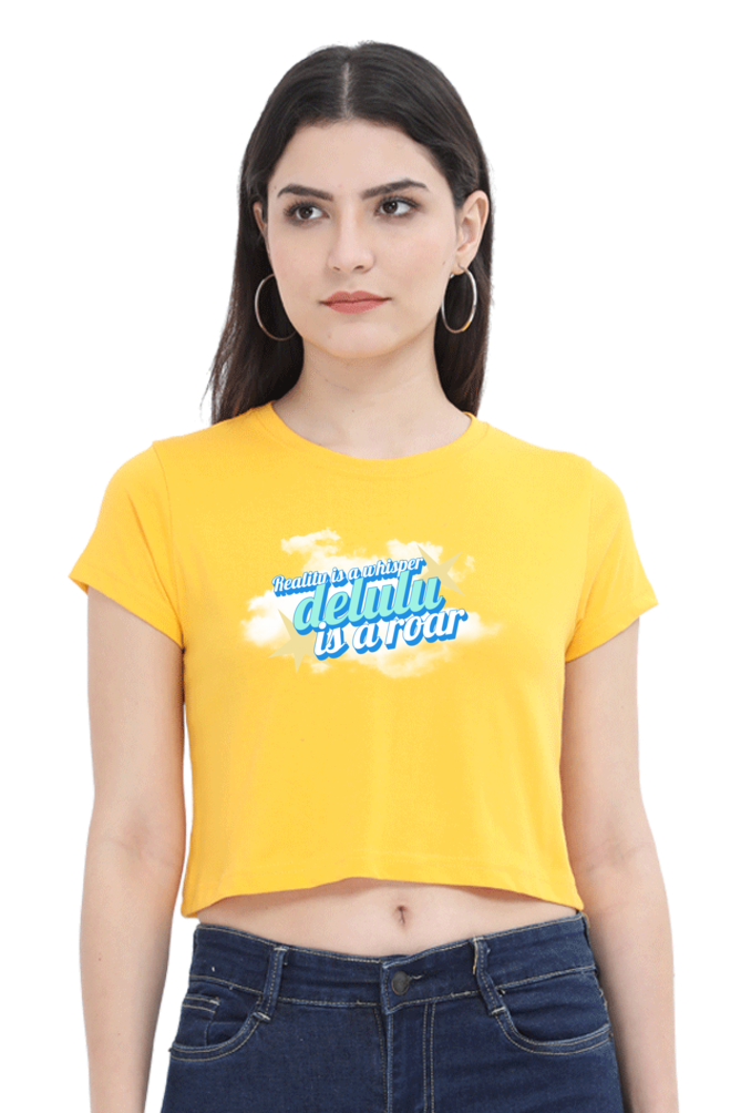 Women's Crop Top - Delulu is a roar