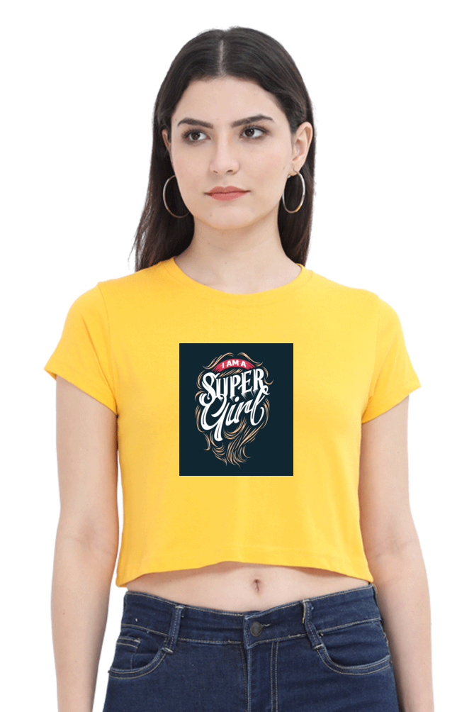 Women's Crop Top - I am a Super Girl