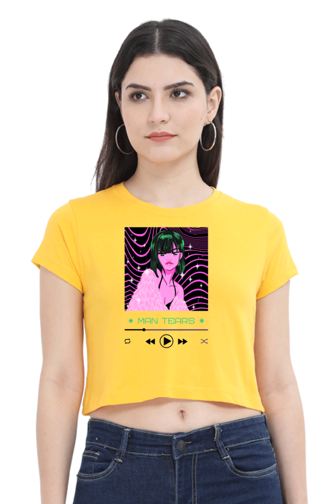 Women's Crop Top - Man tears