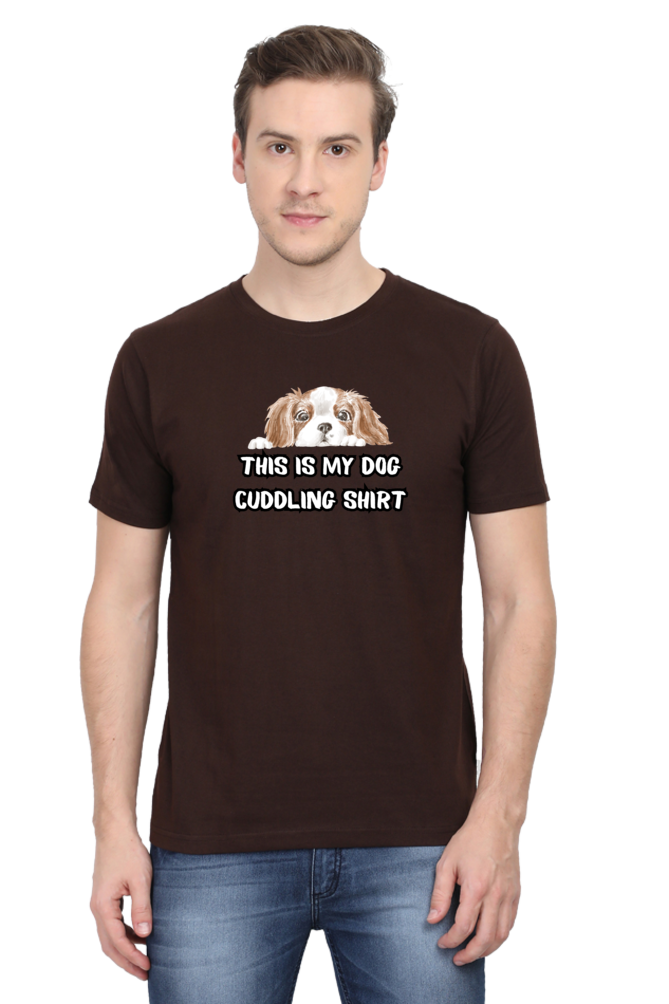 Classic T-shirt - Cuddling dog shirt