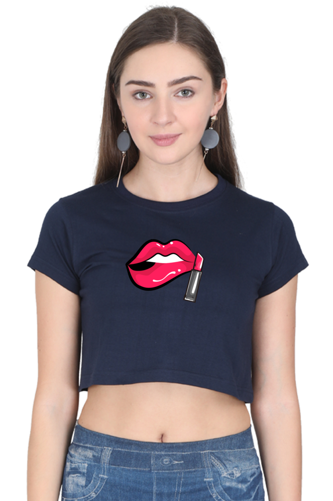 Women's Crop Top - Lips