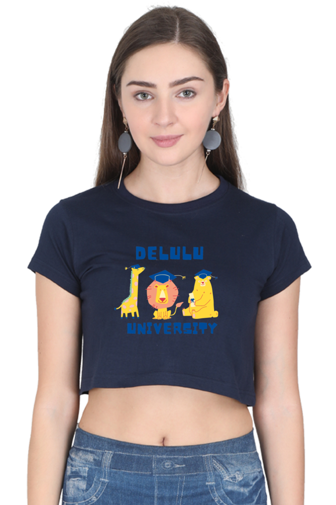 Women's Crop Top - Delulu University