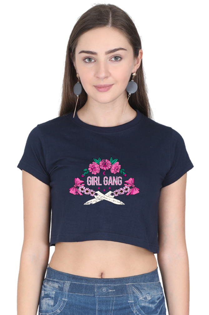 Women's Crop Top - Girl Gang, Knives!