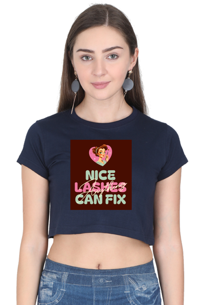 Women's Crop Top - Nice lashes can fix anything