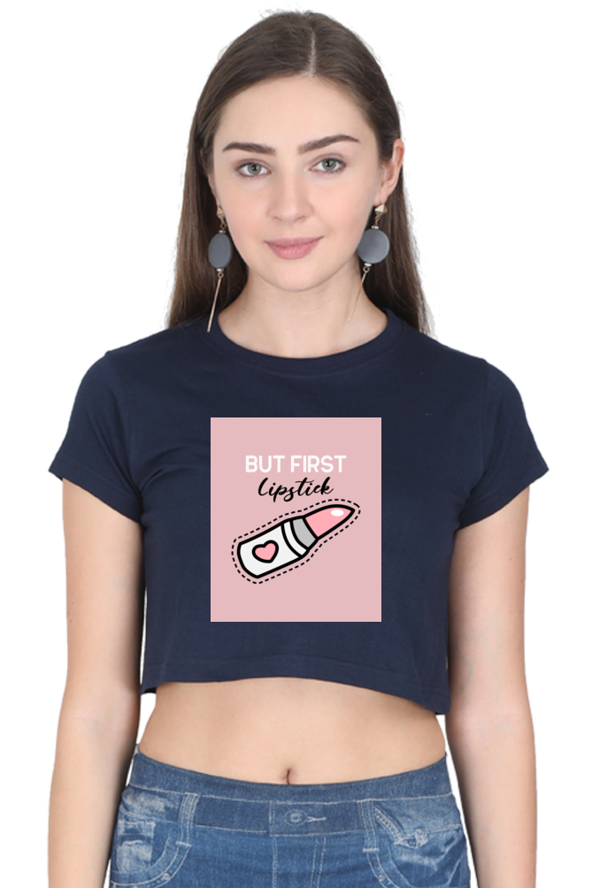 Women's Crop Top - Lipstick first