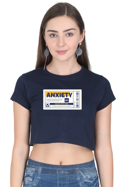 Women's Crop Top - Anxiety label