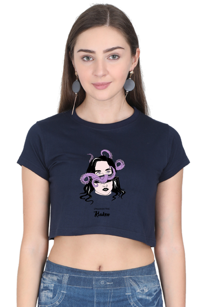 Women's Crop Top - Woman tentacles octopus