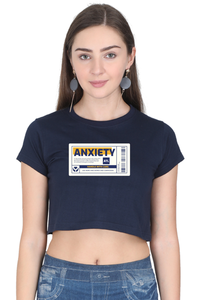 Women's Crop Top - Anxiety label