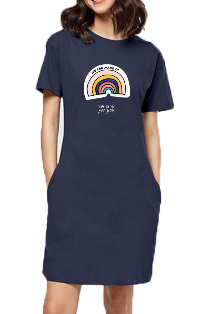 Women's T-shirt dress -We can make it