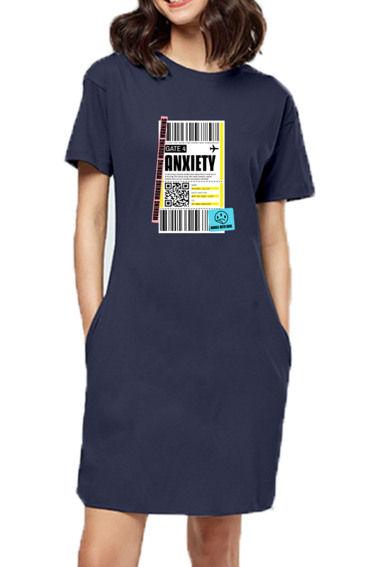 Women's T-shirt dress - Anxiety