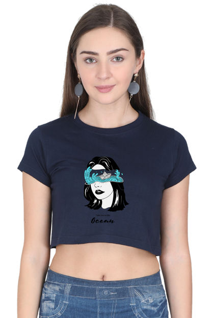 Women's Crop Top - Woman ocean