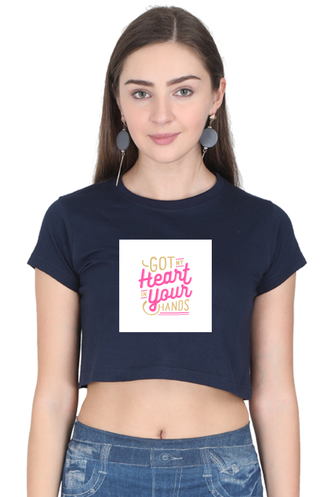 Women's Crop Top - Got My heart in your hands