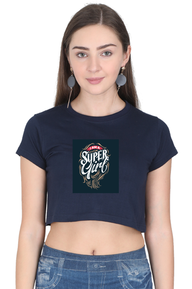 Women's Crop Top - I am a Super Girl