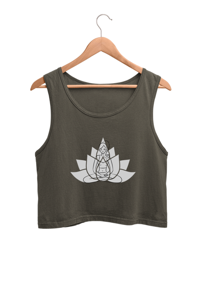 Women's Crop Tank Top - Lotus Yoga