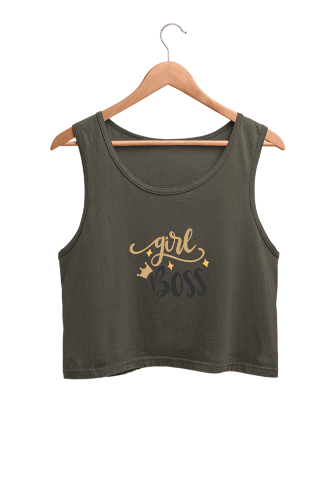 Women's Crop Tank Top - Girl Boss