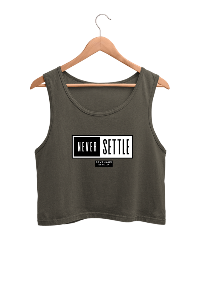 Women's Crop Tank Top - Never settle