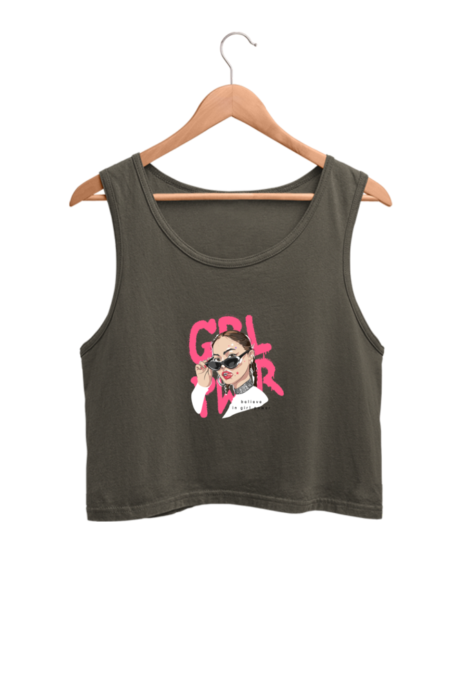 Women's Crop Tank Top - Girl Power