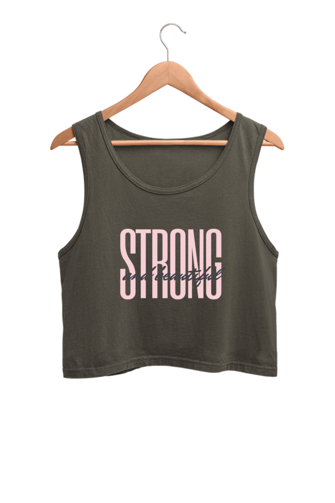 Women's Crop Tank Top - Strong & Beautiful