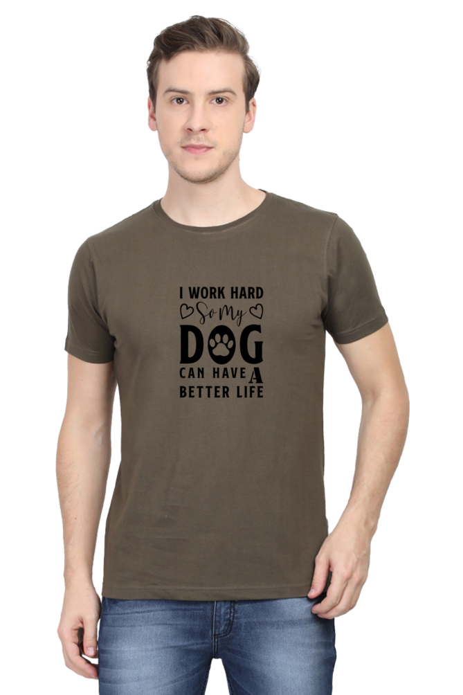 Classic T-shirt - I work hard for my dog