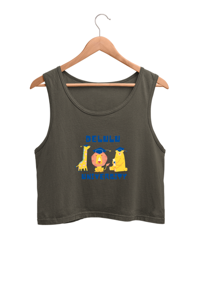 Women's Crop Tank Top - Delulu University