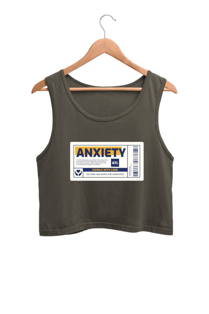 Women's Crop Tank Top - Anxiety