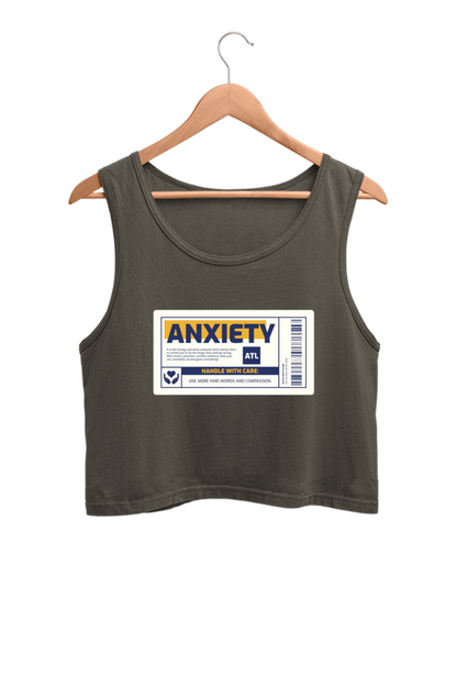 Women's Crop Tank Top - Anxiety