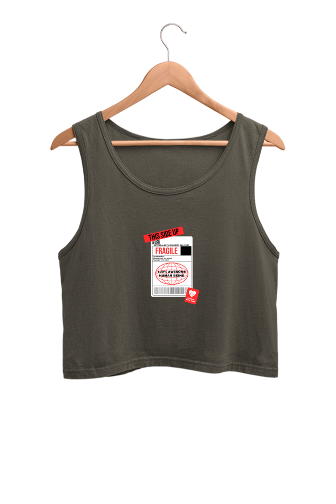 Women's Crop Tank Top - Fragile label