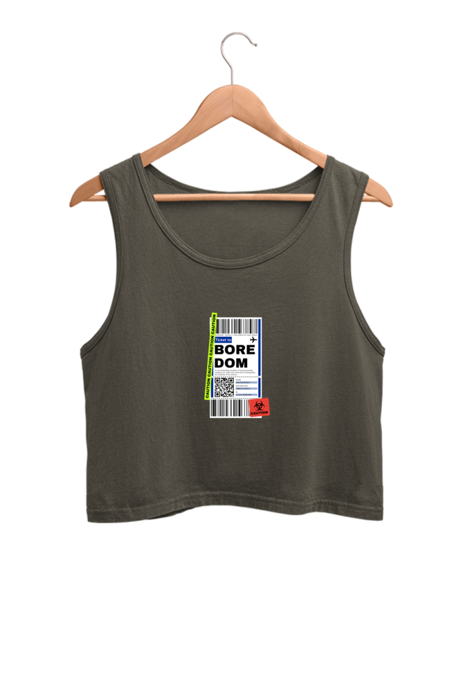 Women's Crop Tank Top - Boredom label