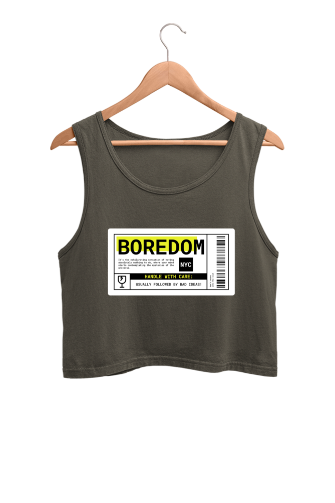 Women's Crop Tank Top - Boredom label