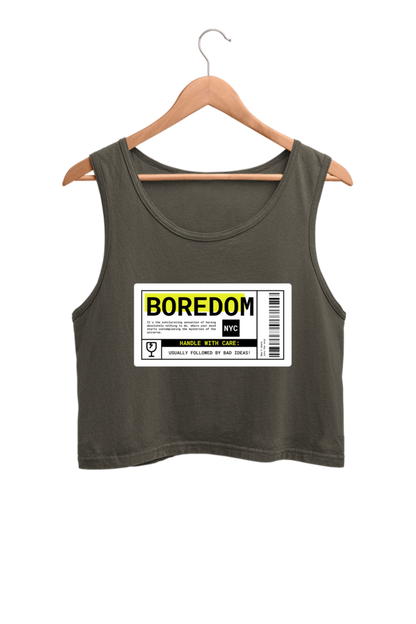 Women's Crop Tank Top - Boredom label