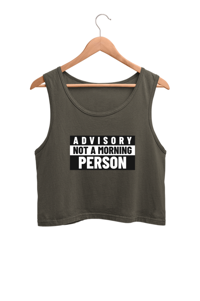 Women's Crop Tank Top - Not a morning person