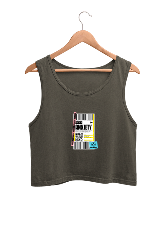 Women's Crop Tank Top - Anxiety label