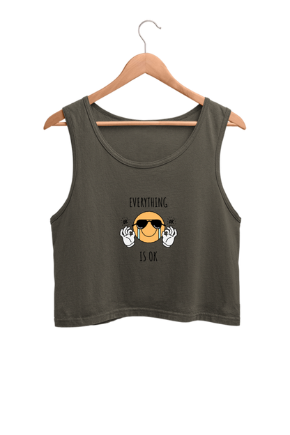 Women's Crop Tank Top - Everything is ok