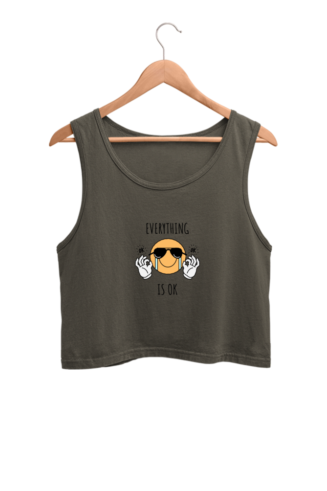 Women's Crop Tank Top - Everything is ok