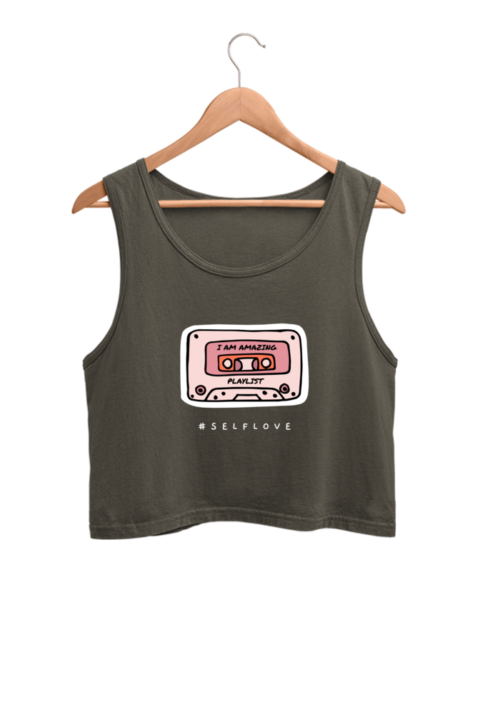 Women's Crop Tank Top - I am amazing