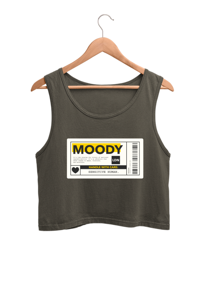 Women's Crop Tank Top - Moody label