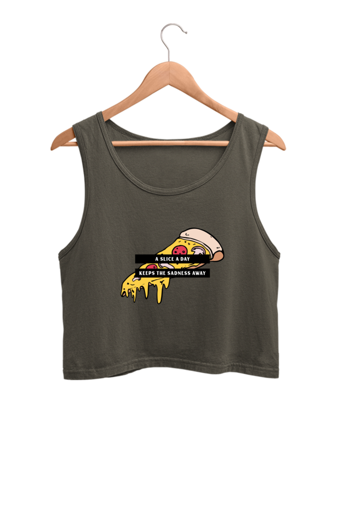 Women's Crop Tank Top - Pizza slice