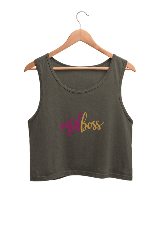 Women's Crop Tank Top - Girl Boss