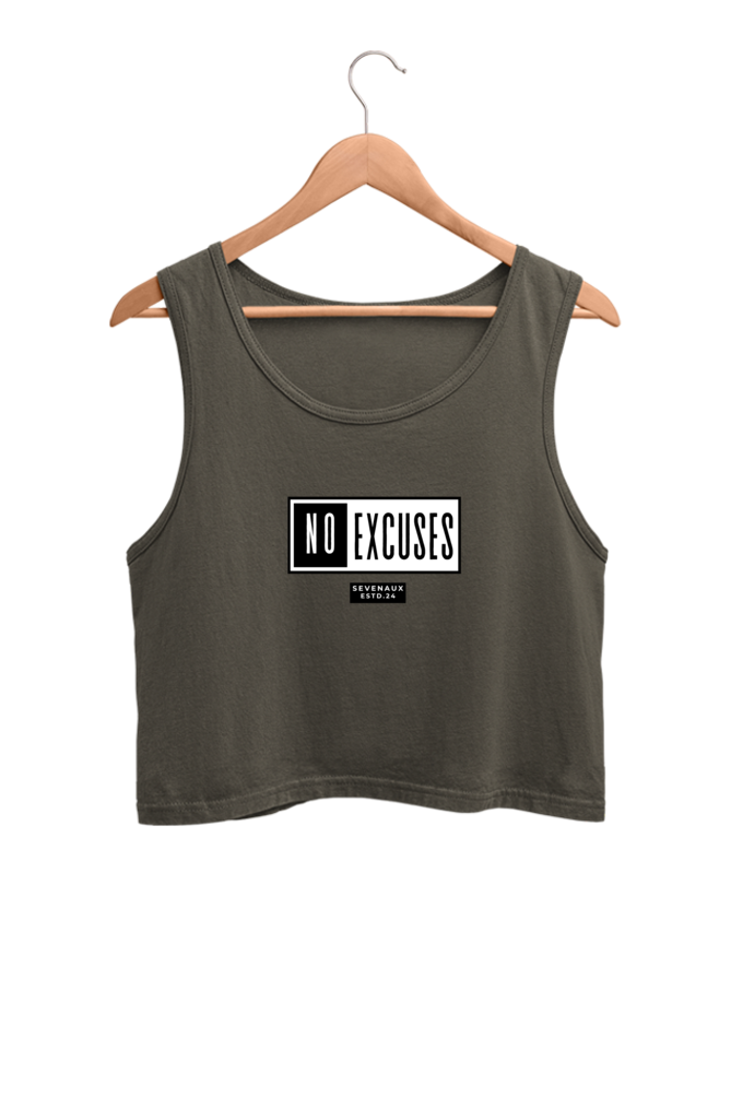 Women's Crop Tank Top - No excuses