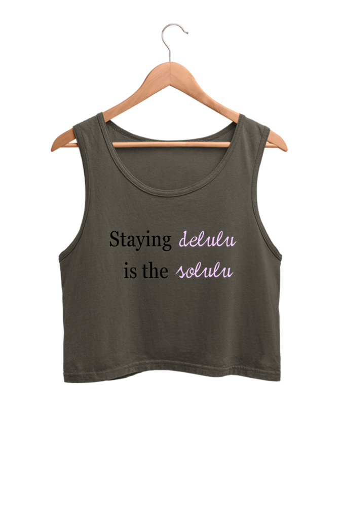 Women's Crop Tank Top - Staying delulu