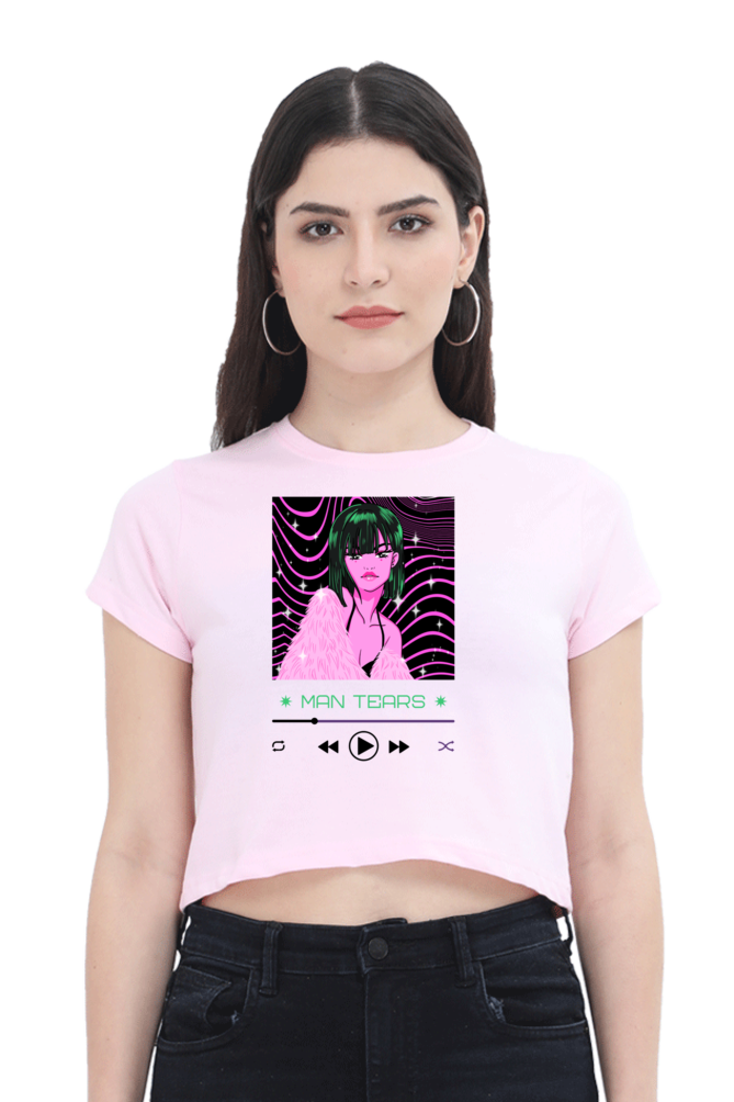 Women's Crop Top - Man tears