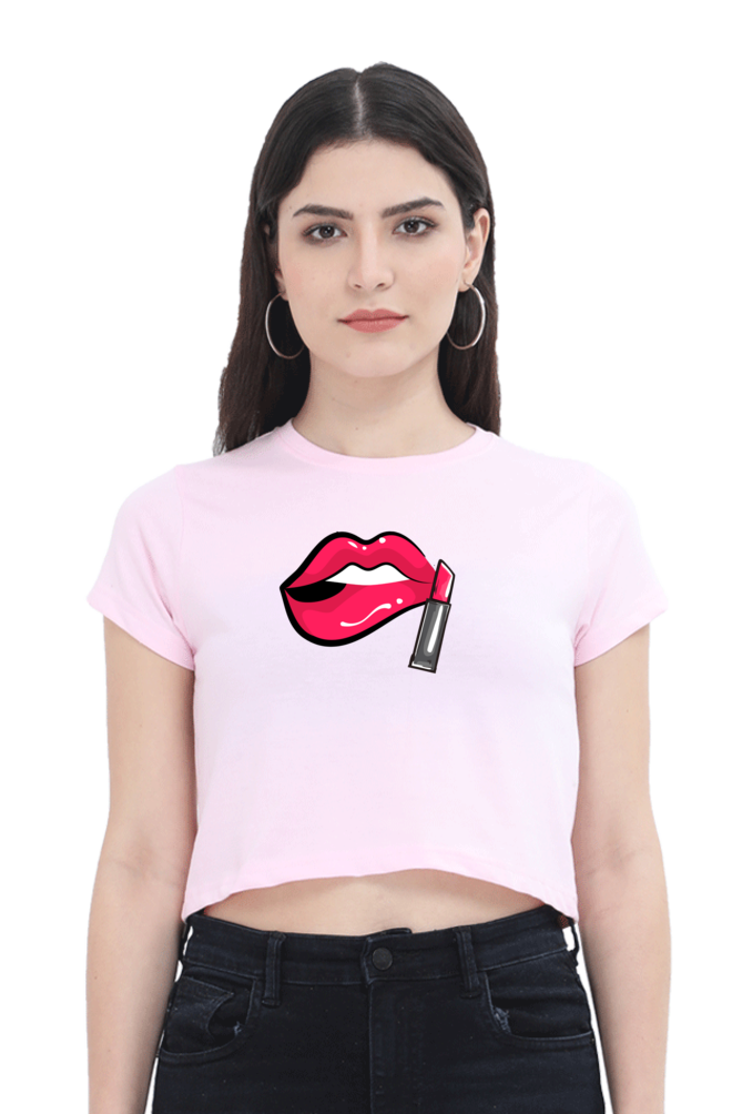 Women's Crop Top - Lips