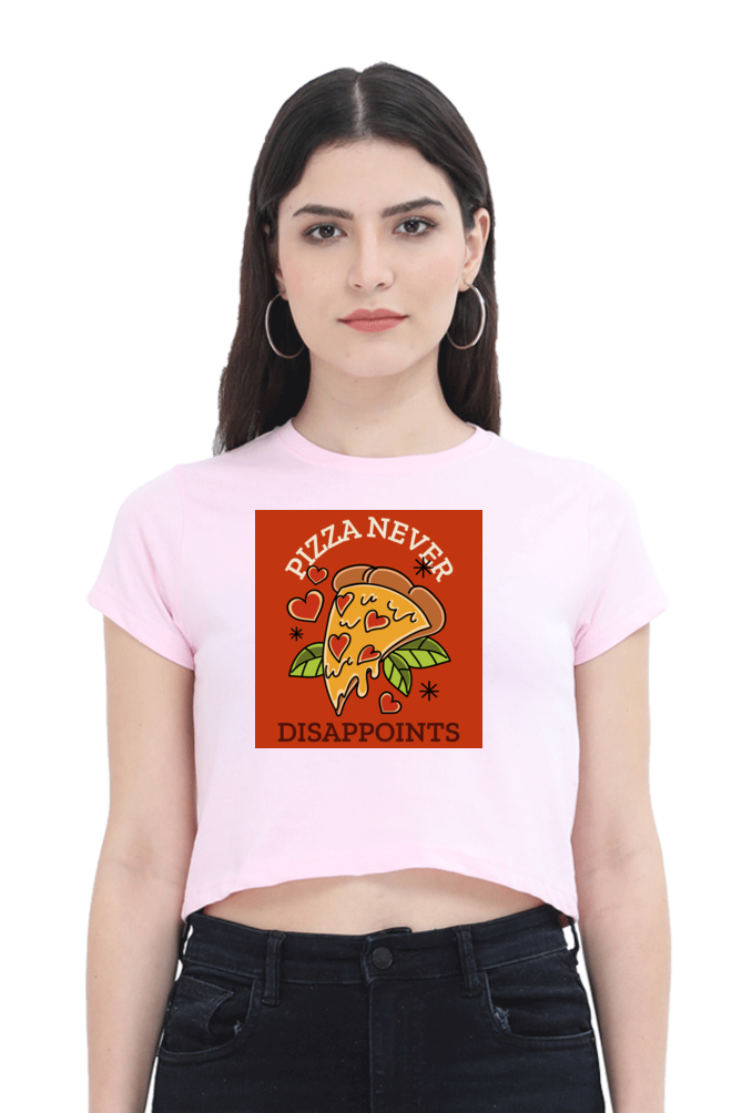 Women's Crop Top - Pizza never disappoints