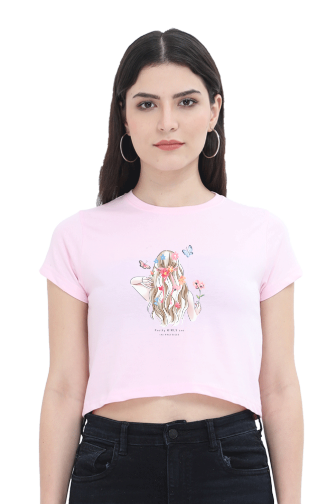 Women's Crop Top - Girl Turned back