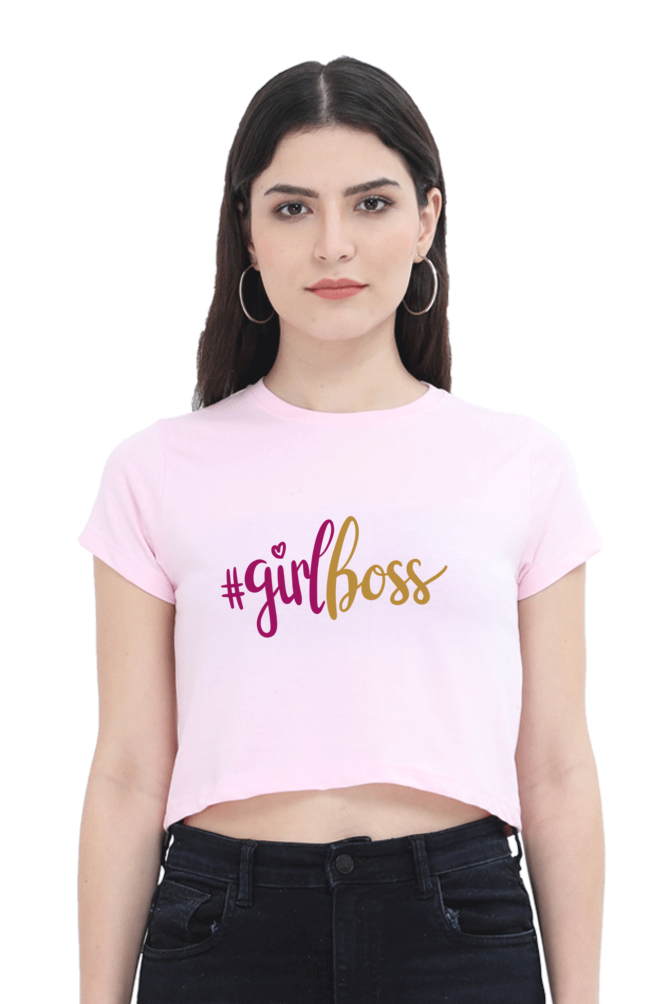 Women's Crop Top - #GirlBoss